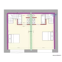 Plan &eacute;tage avec garage