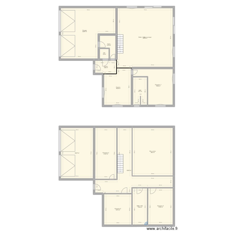 maison V0. Plan de 15 pièces et 340 m2
