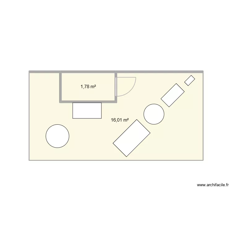 salon. Plan de 2 et 18 m² salon. Plan de 2 et 18 m²