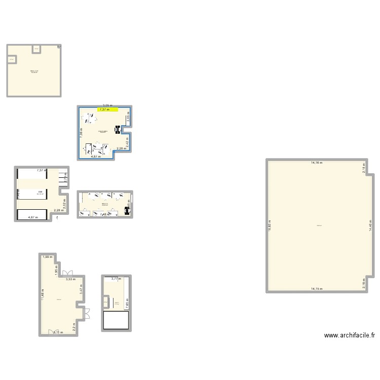 chu grenoble. Plan de 11 pièces et 545 m2