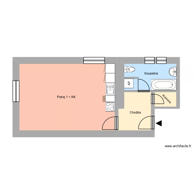 Klim&scaron;ova 664, byt 2. Plan de 9  et 159 m²