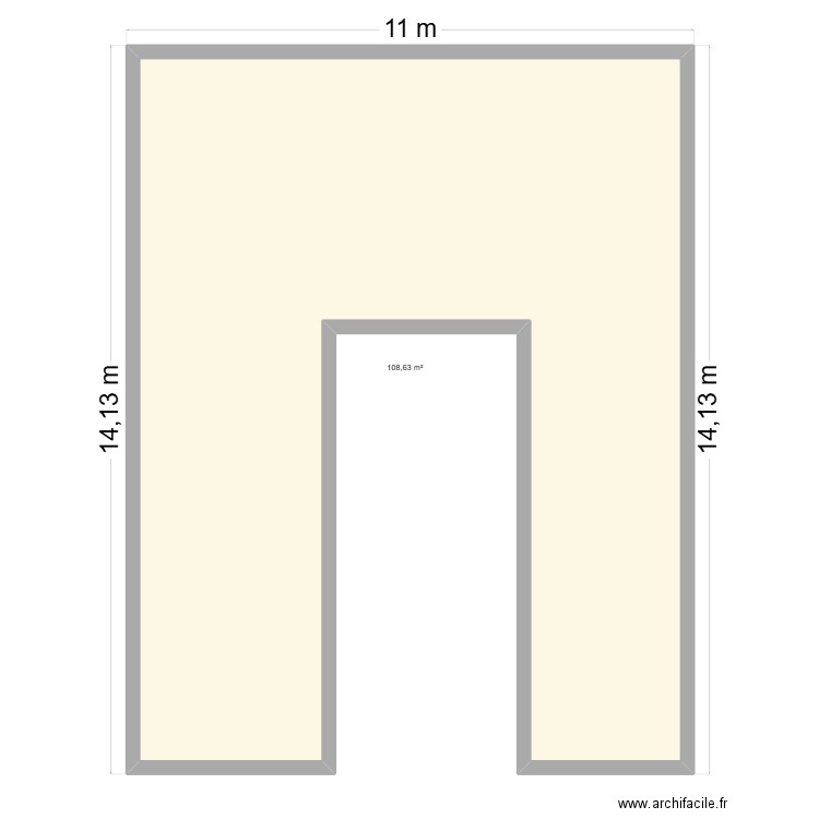 plan maison. Plan de 1 pièce et 109 m2