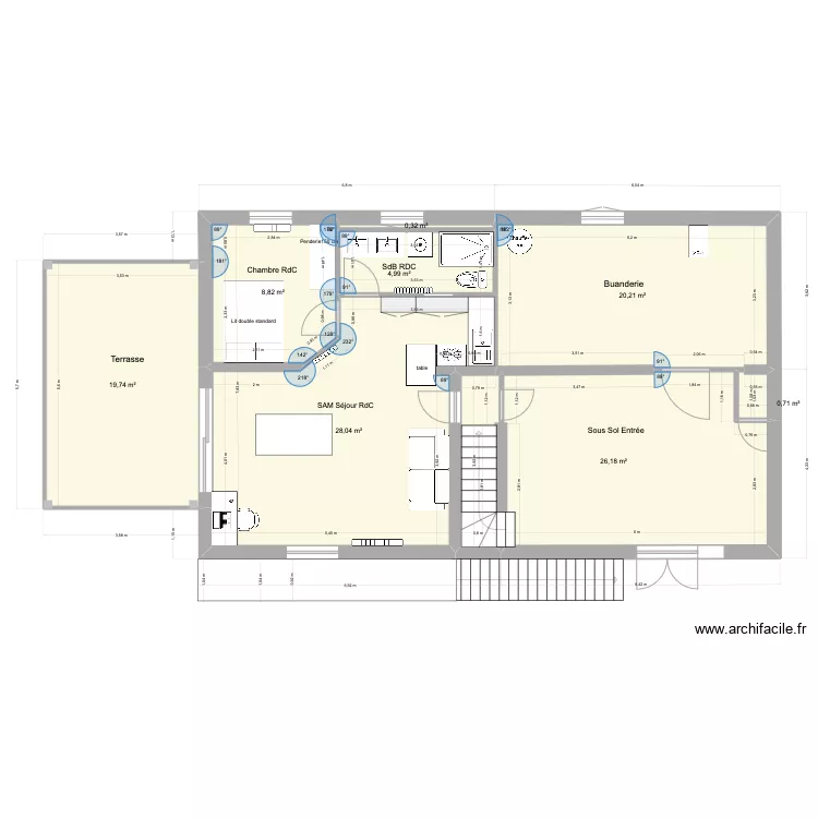 mamie modification 3. Plan de 0 pièce et 0 m2