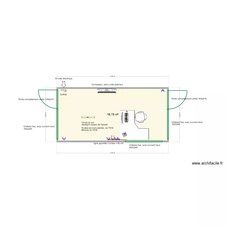 Elodie Braun. Plan de 1  et 17 m²