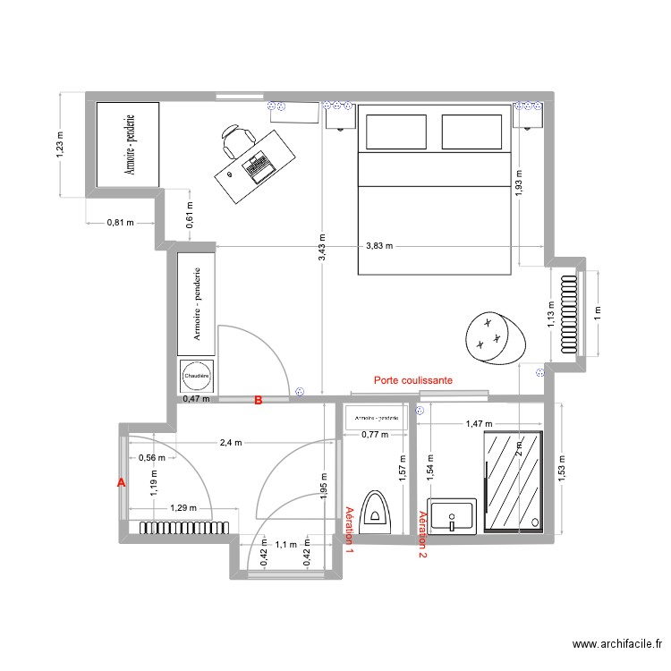 Chambre Julien après travaux 2. Plan de 0 pièce et 0 m2