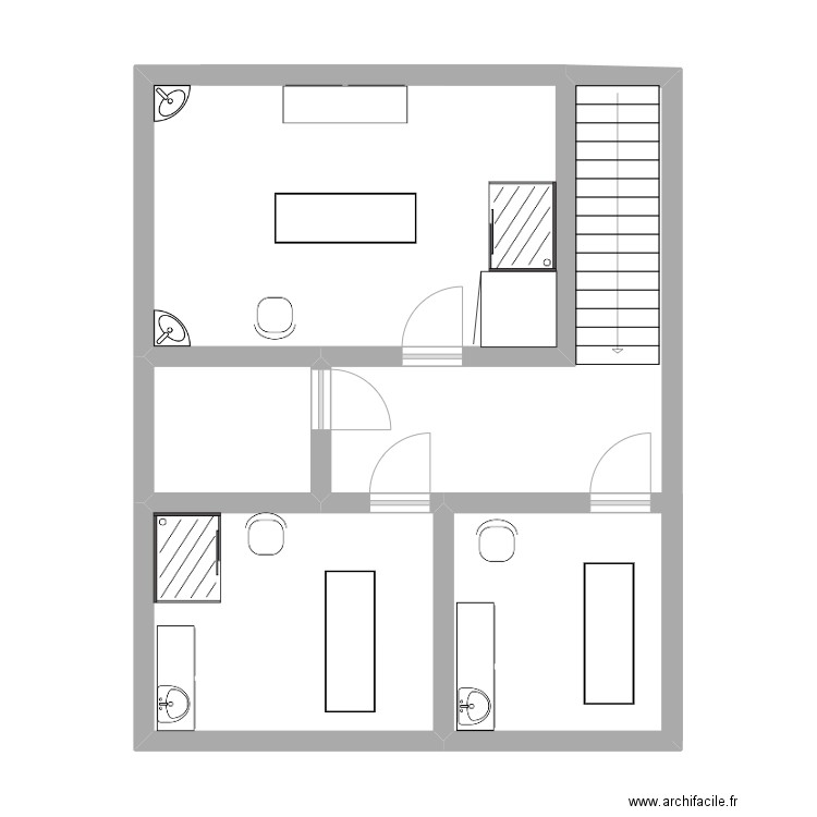 Douce évasion. Plan de 4 pièces et 41 m2