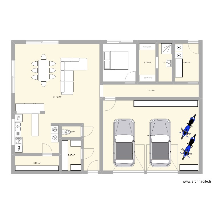 maison 02. Plan de 9 pièces et 119 m2