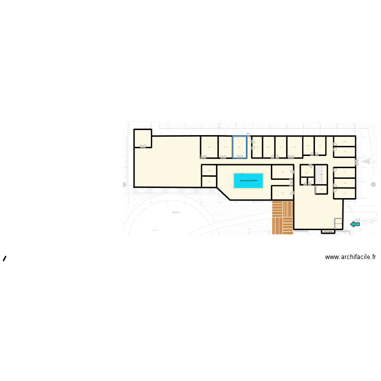 Plan HDJ. Plan de 26 pièces et 1142 m2
