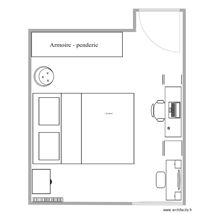 DM maths. Plan de 1 pièce et 258 m2