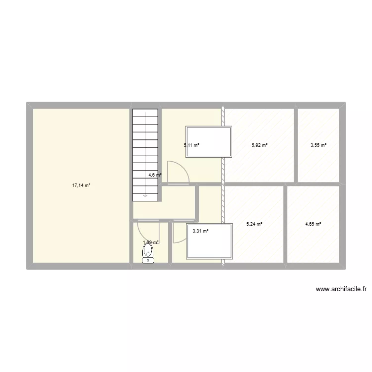 carole &eacute;tage origine. Plan de 9  et 51 m²