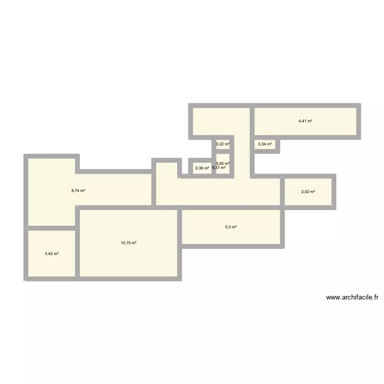 T103. Plan de 11 Pièces et 45 m²