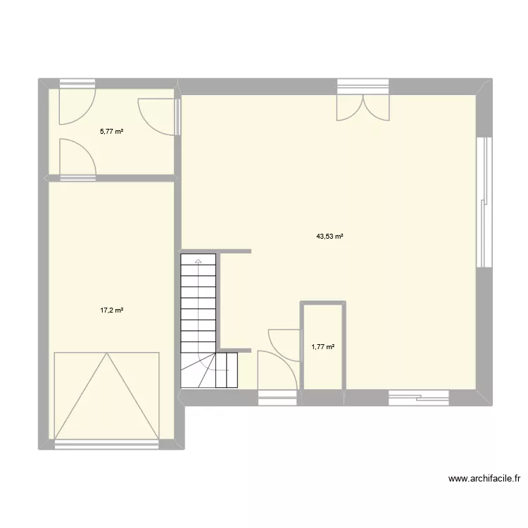 Maison. Plan de 4  et 68 m²