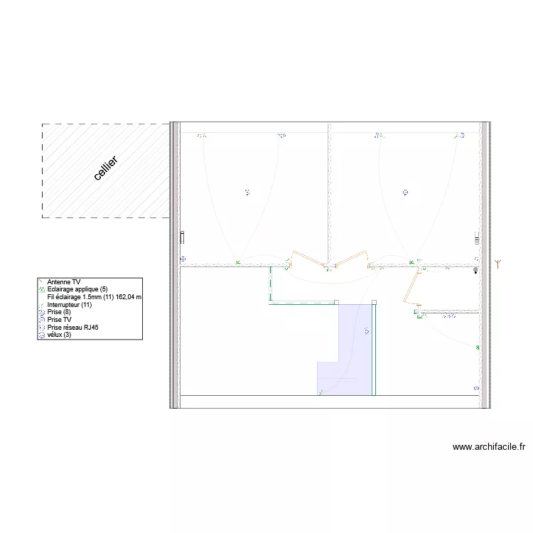 Vercruysse &eacute;tage. Plan de 