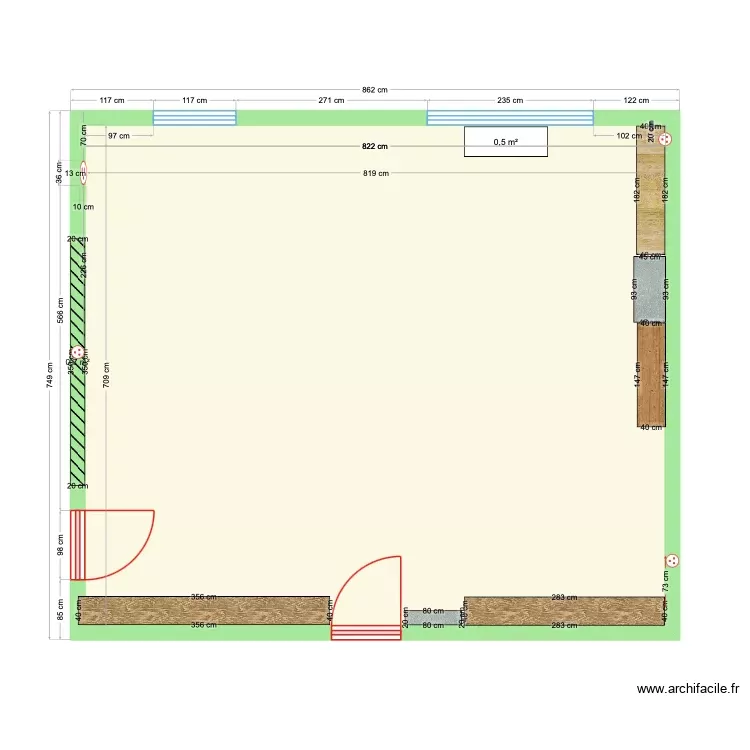 Classe Madame Nini P4. Plan de 1 Pièce et 58 m² Classe Madame Nini P4. Plan de 1 Pièce et 58 m²