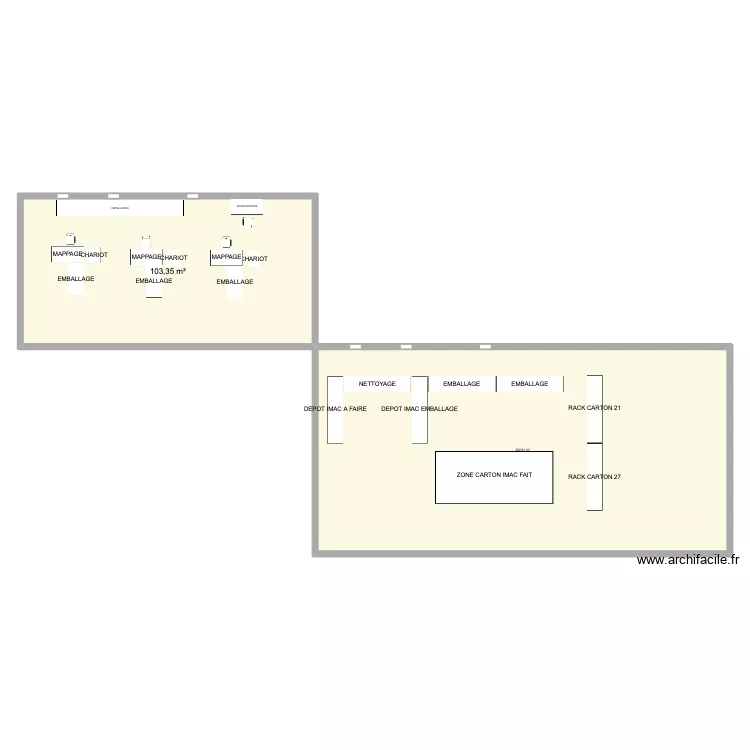 news production. Plan de 2  et 306 m²