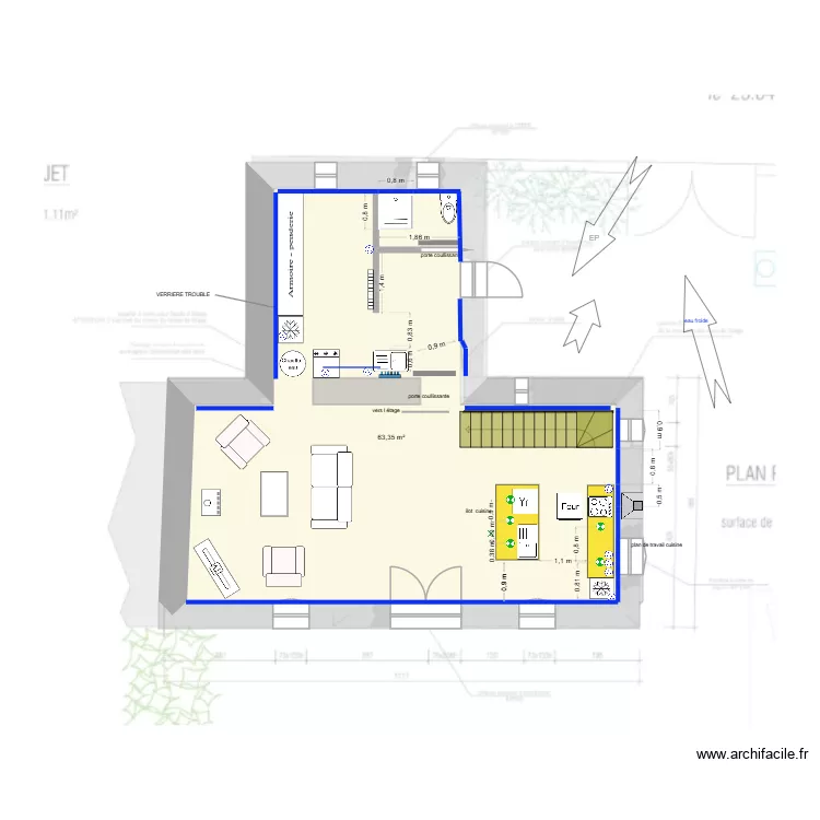 PROJET EPINE   mai 2026. Plan de 1  et 63 m²