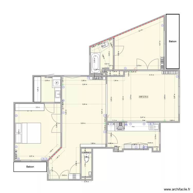 Plan projet Caroll Provost elec. Plan de 10 et 89 m² Plan projet Caroll Provost elec. Plan de 10 et 89 m²