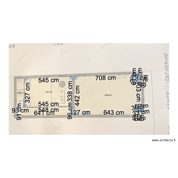 victoire 1. Plan de 4 pièces et 62 m2