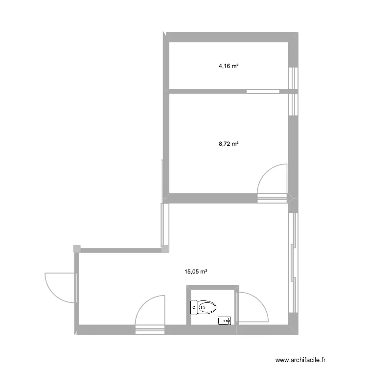 plan Jardins bas. Plan de 3  et 28 m²