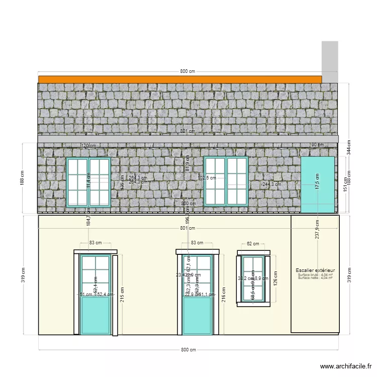 facade ardoise fenêtres d'origine .. Plan de facade ardoise fenêtres d'origine .. Plan de