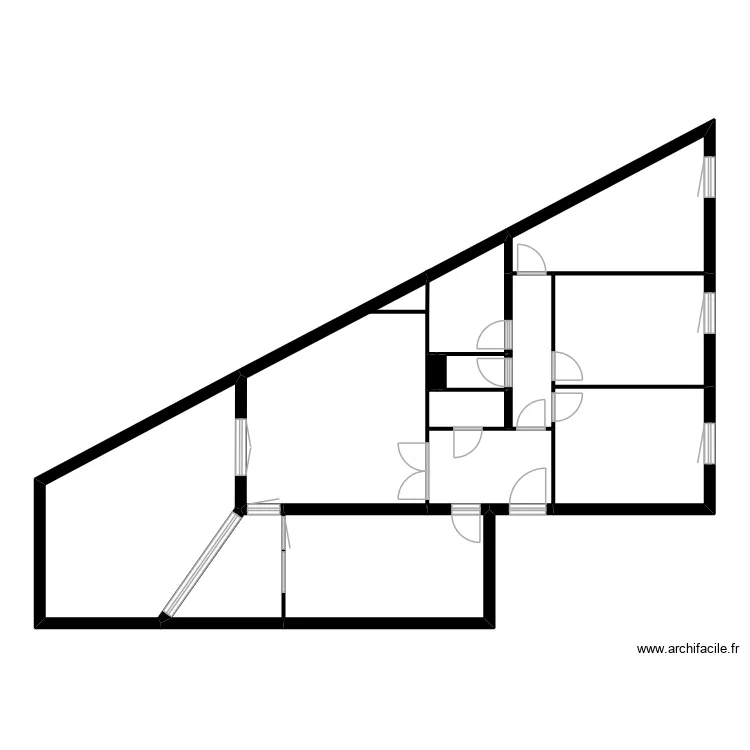 1102 DAH. Plan de 13  et 105 m²
