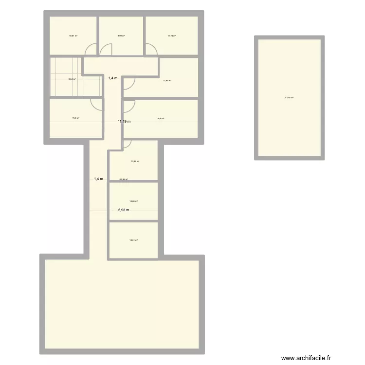 60 ave. Plan de 12  et 386 m²