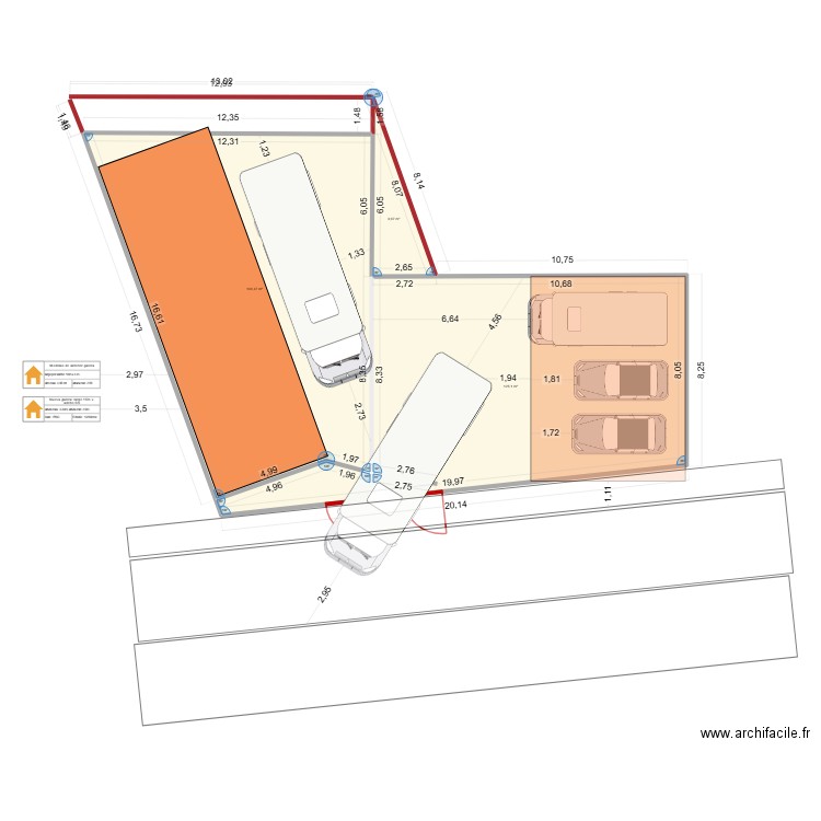 Nuevo predio. Plan de 3 pièces et 275 m2