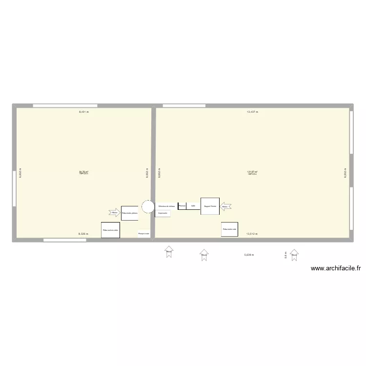 ligne m&eacute;tro 2026 version 1. Plan de 2  et 207 m²