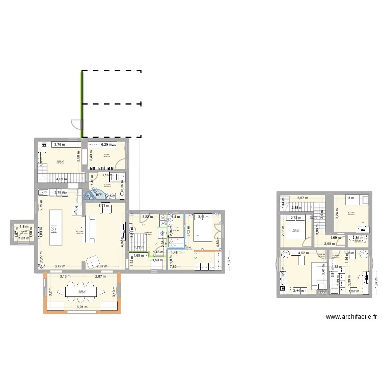 extension572024Bis. Plan de 16 pièces et 193 m2