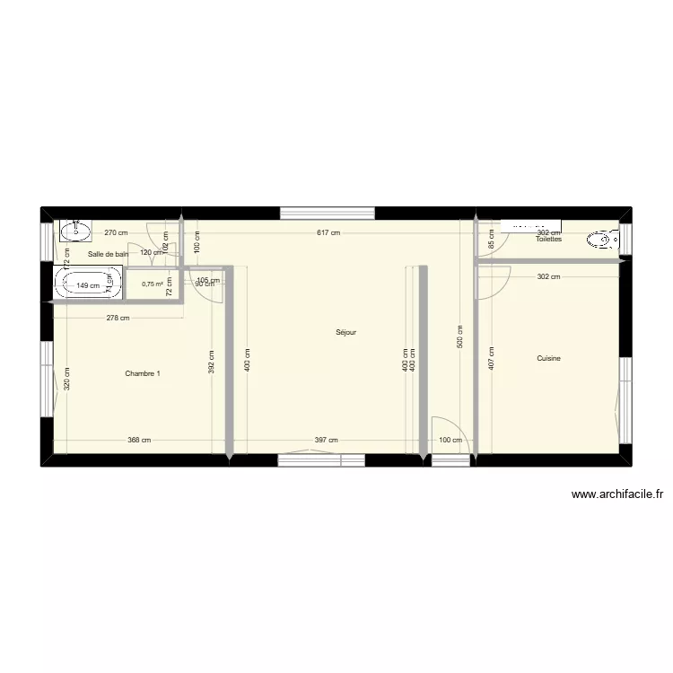 Plan existant Canard. Plan de 