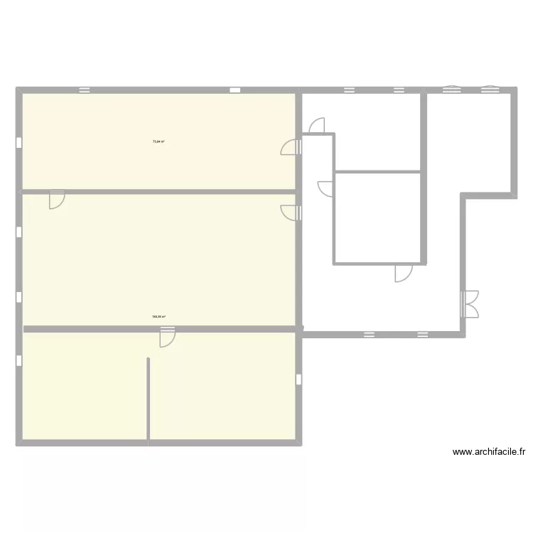 opghrefe. Plan de 2  et 257 m²