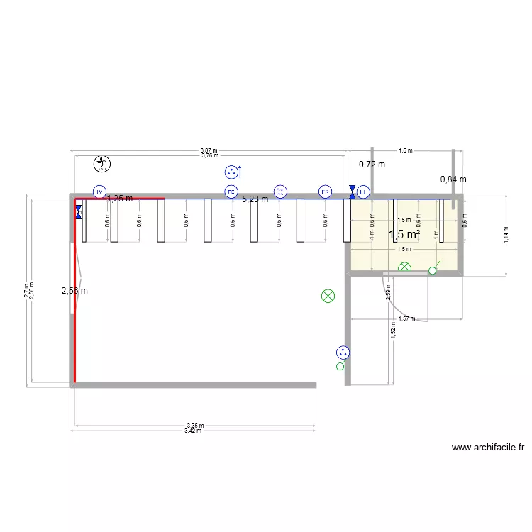 Cuisine plan placo. Plan de 