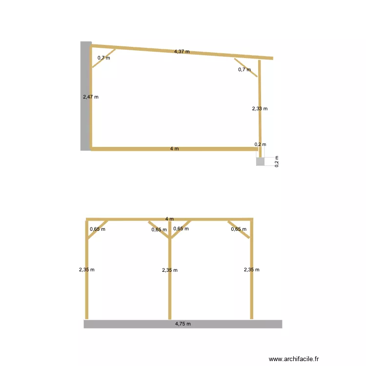 PERGOLA PROFIL. Plan de 