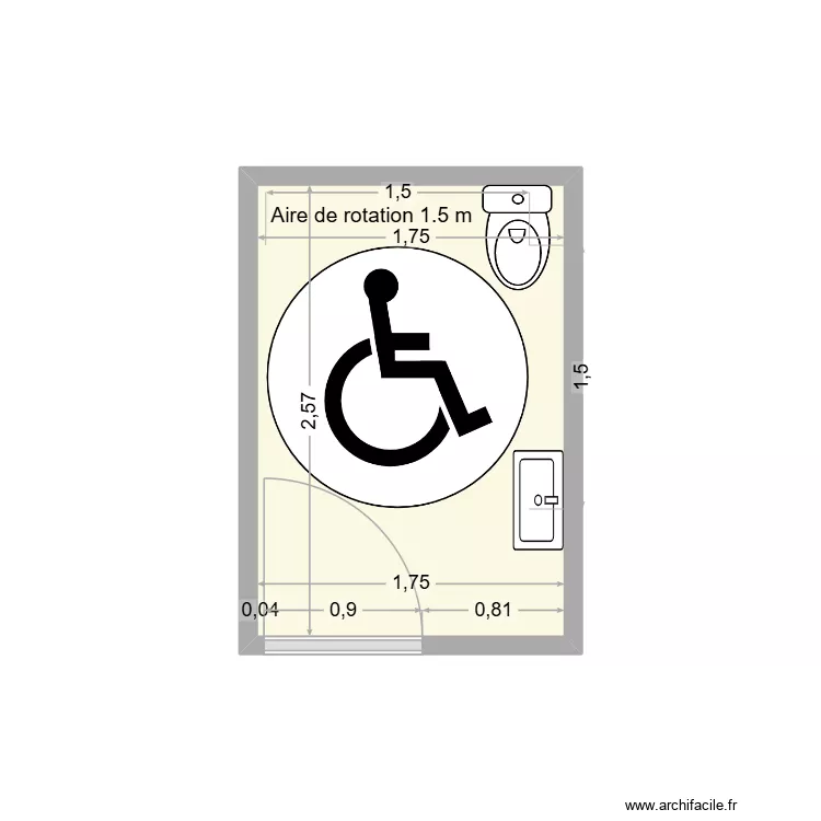 Sanitaire APF. Plan de 1 et 5 m² Sanitaire APF. Plan de 1 et 5 m²