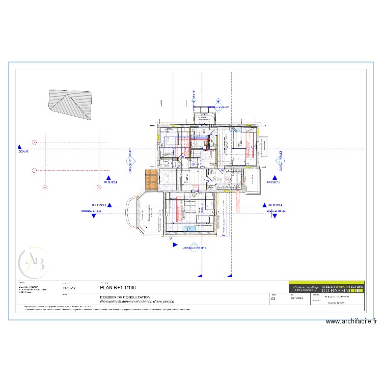 R+1 honore plomberie . Plan de 0 pièce et 0 m2
