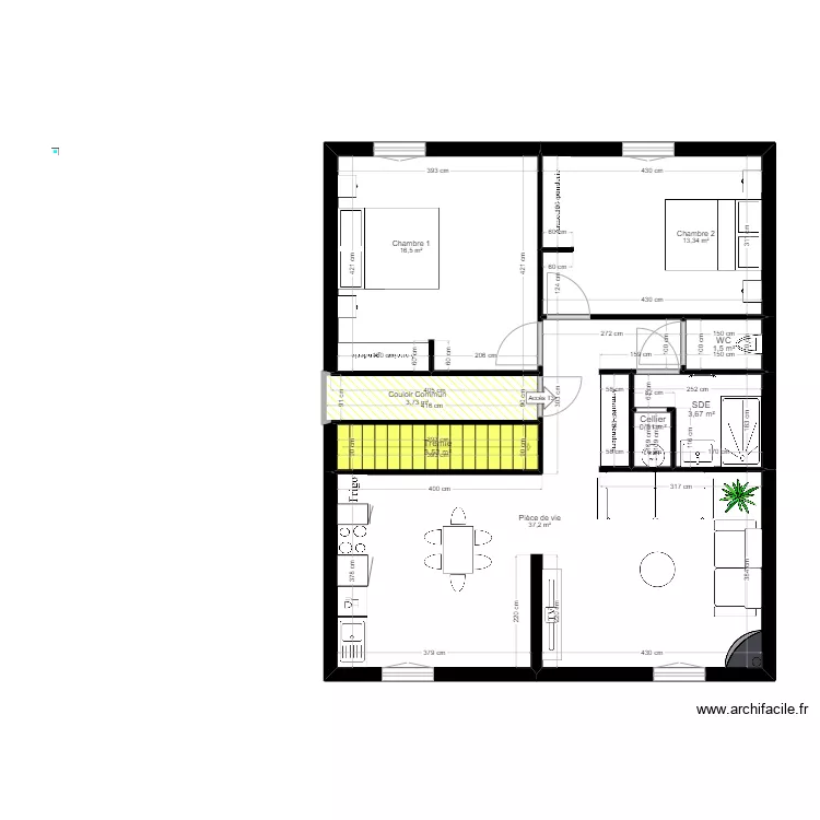HOMINVEST PLAN R+1 CHIRENS. Plan de 