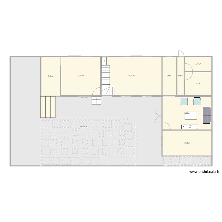NGAP1. Plan de 10 pièces et 212 m2
