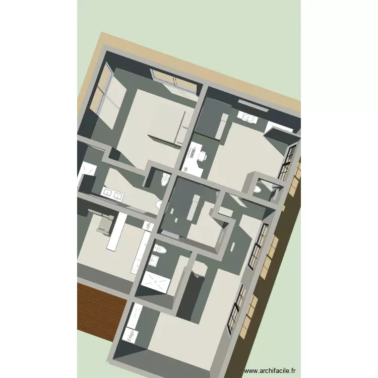 Casa mieux. Plan de 4 Pièces et 108 m²