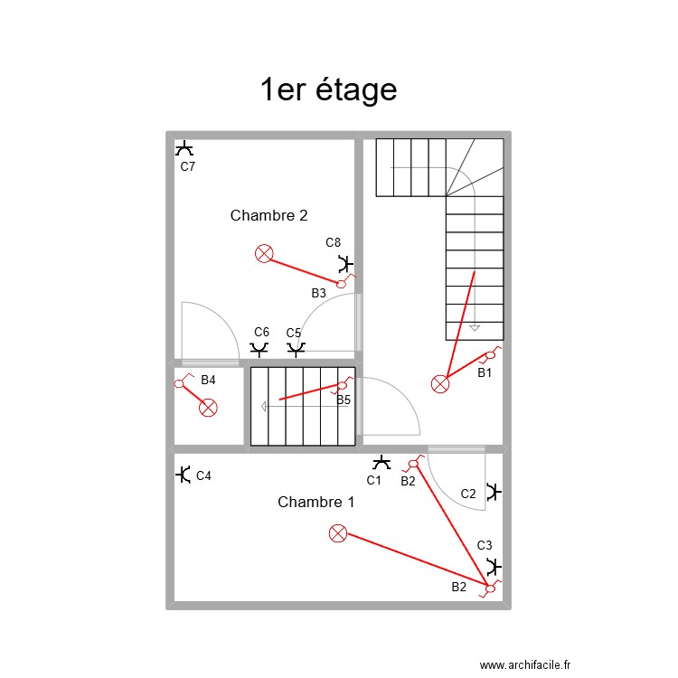 Dimitri Kosakis étage. Plan de 5 pièces et 28 m2