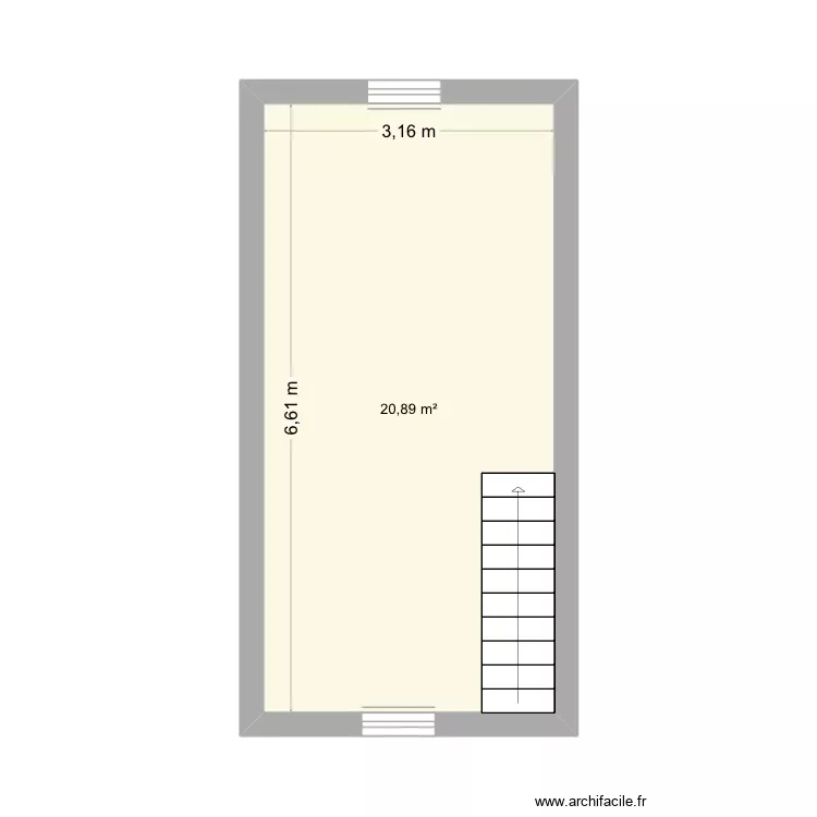 Plan étage séminaire. Plan de 1 Pièce et 21 m² Plan étage séminaire. Plan de 1 Pièce et 21 m²