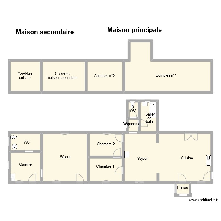 janzein maison. Plan de 14 pièces et 189 m2