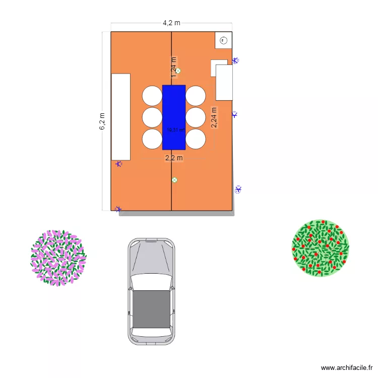 Hangar de ROBIAC. Plan de 