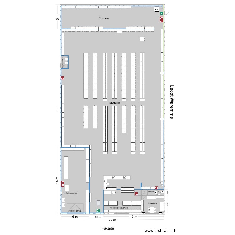 Waremme. Plan de 7 pièces et 977 m2