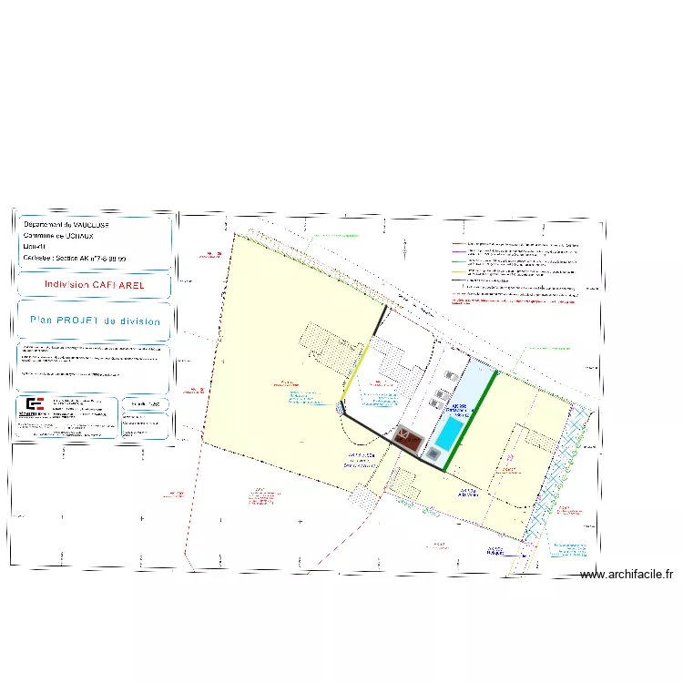 uchaux ext. Plan de 2  et 31 m²