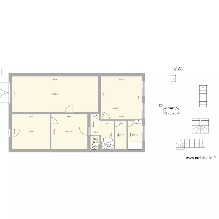 LA PERRETTE. Plan de 52 et 505 m² LA PERRETTE. Plan de 52 et 505 m²