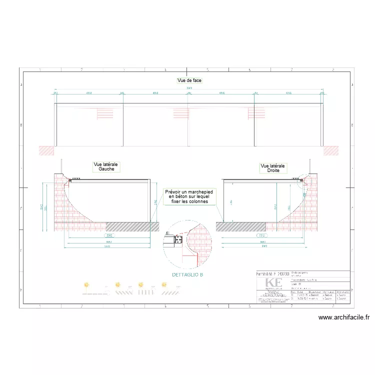 Pergola Plage. Plan de 