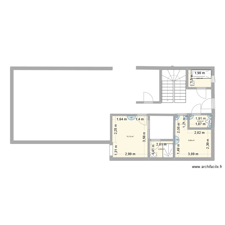 Maison Ollioules Bloc Etage. Plan de 5 pièces et 27 m2