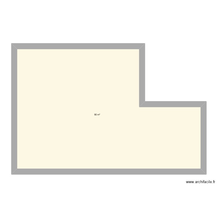 i2d. Plan de 1 pièce et 90 m2