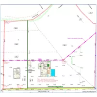 Plan Initiale 100m&sup2; + maison 136m&sup2; sur terrain
