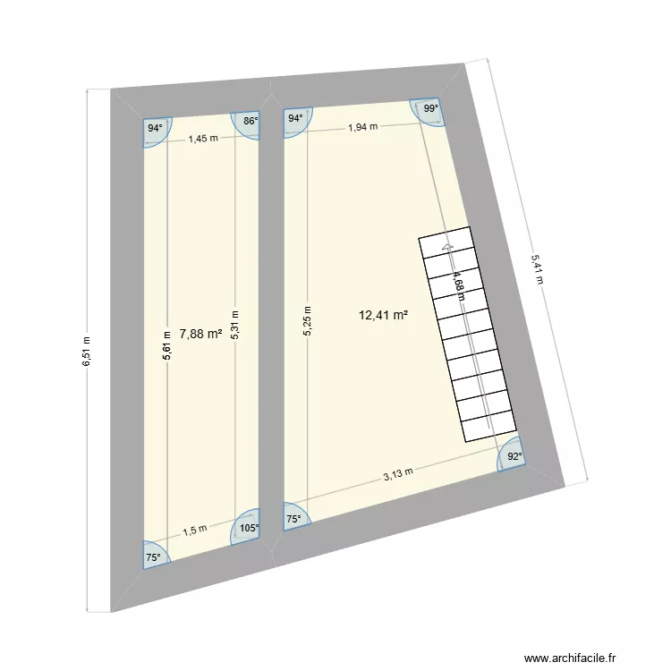 djouri rdc. Plan de 2  et 20 m²